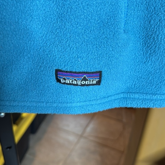 Patagonia Synchilla Turquoise Blue Fleece Vest Size Large Full Zip - Picture 7 of 10